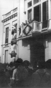 Xiquets de l'Eramprunyà, 1948. Fotografia cedida per l'Arxiu Municipal del Prat.